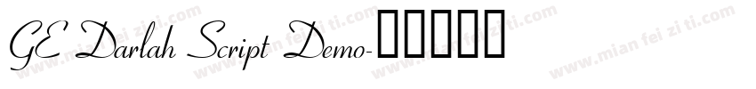 GE Darlah Script Demo字体转换